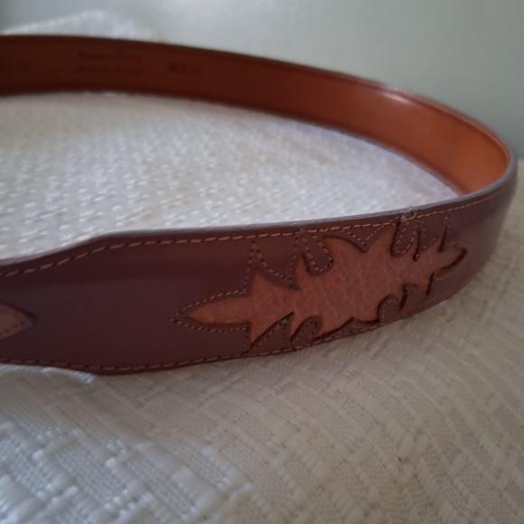 Lucchese Pink Leather Belt with Gold Buckle main image 7